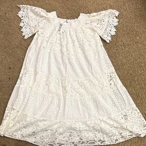 Elegant White Lace Dress